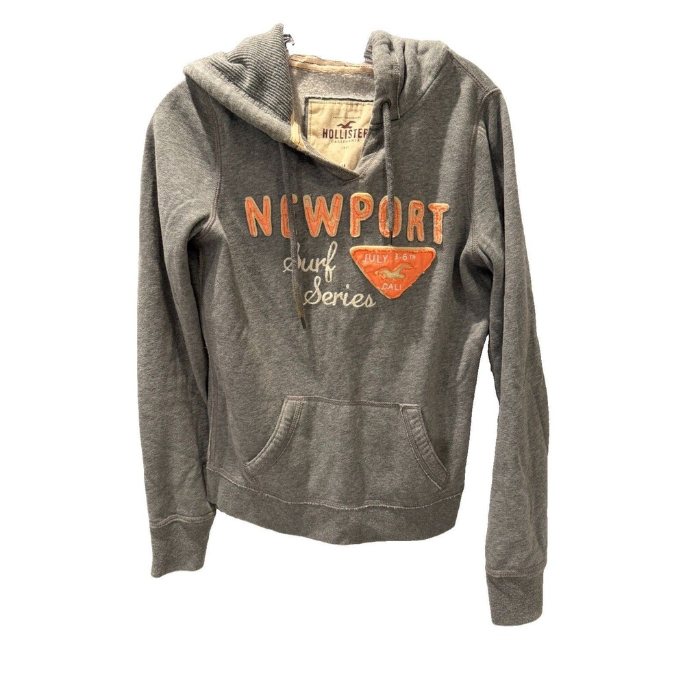 Y2K Hollister Newport Surf Series Gray Hoodie Size M